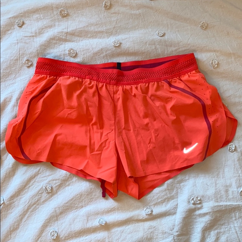 Pink/Orange Nike Aeroswift Shorts